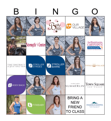 FIT4MOM LAS VEGAS BINGO Card