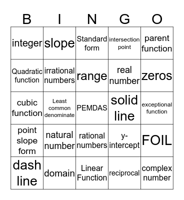 Summer Camp Bingo Card