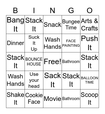 Crazy Silly Cool Bingo Card