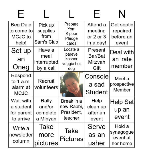 Ellen Morton Bingo Card
