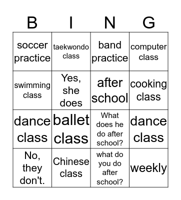 RAUN 1 Bingo Card