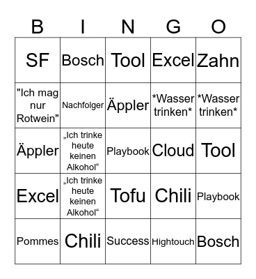 BBQ Bingo Card