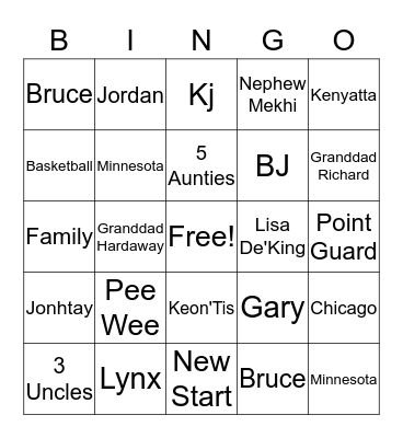 Moochie Graduation Celebration Class of 2017 Bingo Card