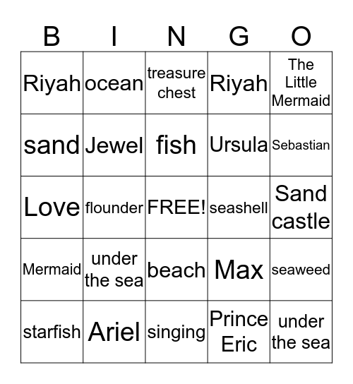 Fairy Tales Titles Bingo Card