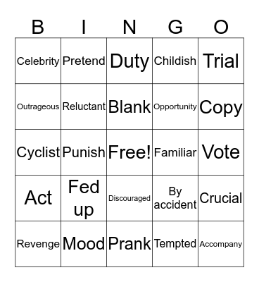Hobers Bingo Card