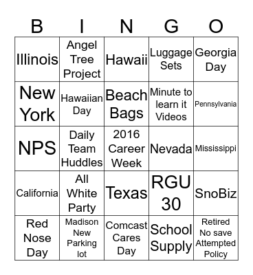 Your Voice Travels  Bingo Card