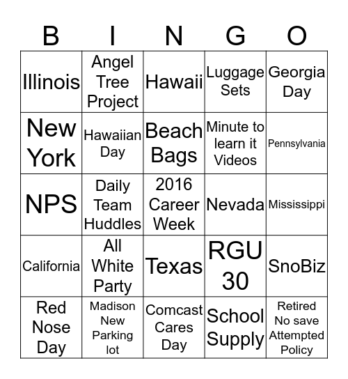 Your Voice Travels  Bingo Card