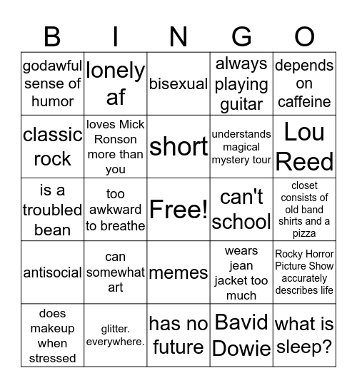 @spider.with.the.platinum.hair bingo Card