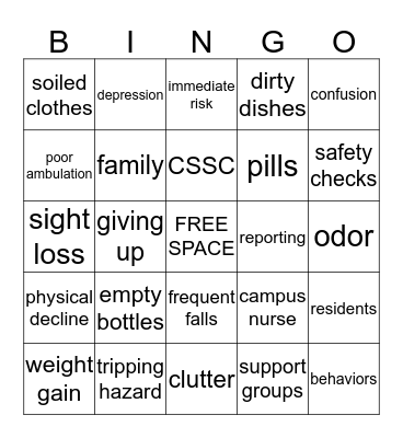 TIMES ARE CHANGING Bingo Card