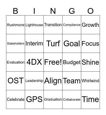 Buzzword Bingo Card