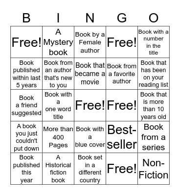 Adult Summer Reading 2017 Bingo Card