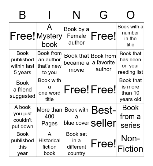 Adult Summer Reading 2017 Bingo Card