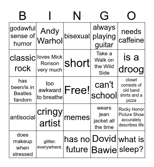 @spider.with.the.platinum.hair Bingo Card