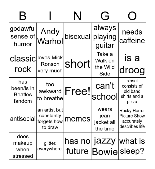 @spider.with.the.platinum.hair Bingo Card