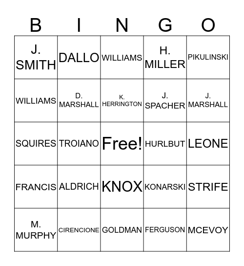 Council 2017 Bingo Card