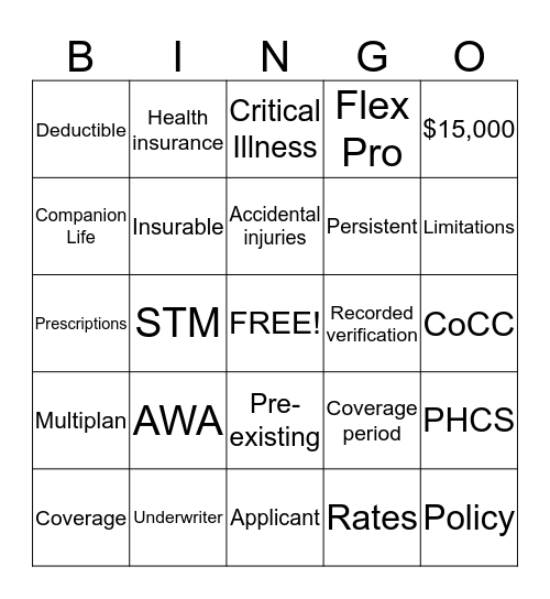 Freedom Marketing Services, LLC Bingo Card