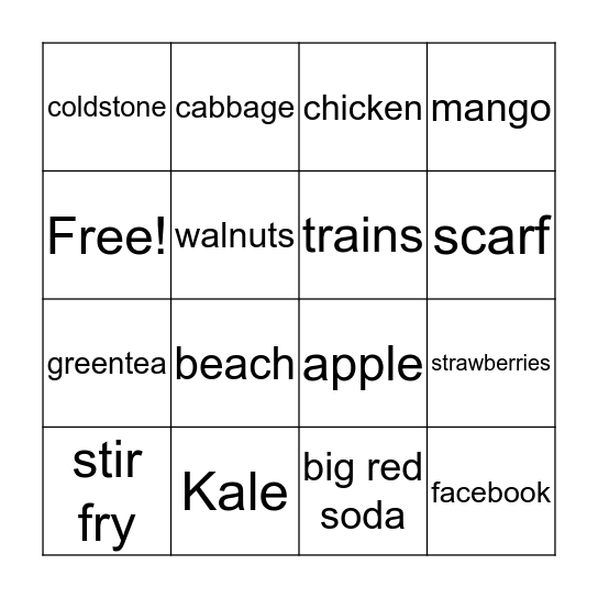 Joyce birthday Bingo Card