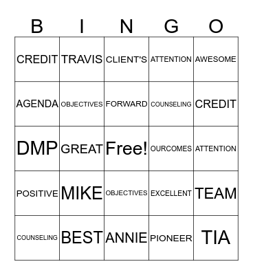 ANNUAL MEETING BINGO - BLACKOUT Bingo Card