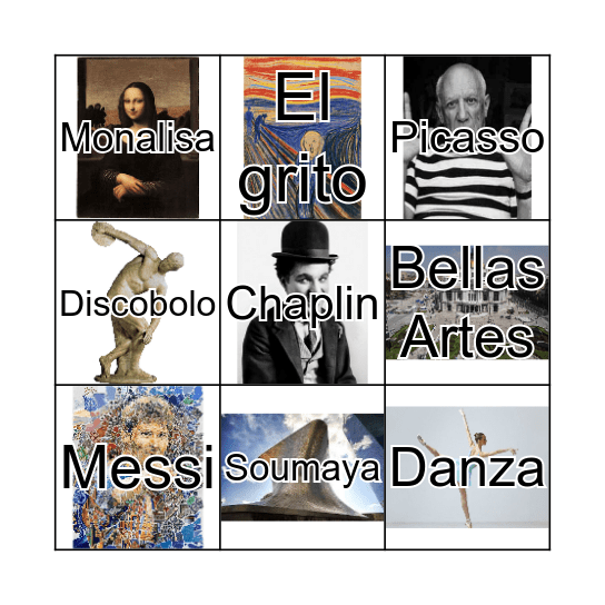 Loteria "Arte" Bingo Card