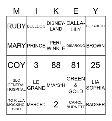 HAPPY 50TH BIRTHDAY Bingo Card