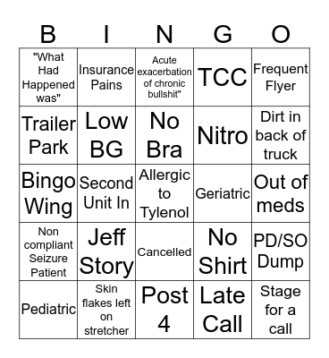 Weekend fun Bingo Card