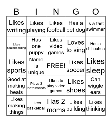 Design for Living Icebreaker - 5th period Bingo Card