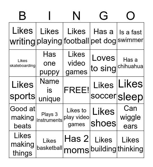 Design for Living Icebreaker - 5th period Bingo Card