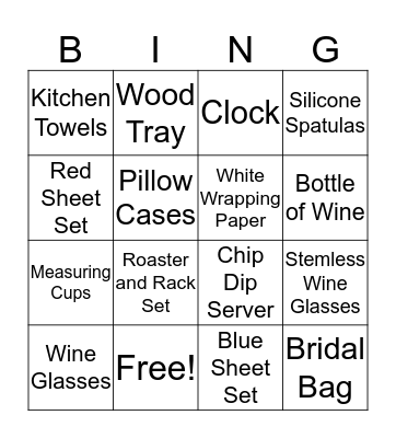 Sarah's Wedding Shower! Bingo Card