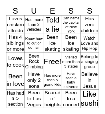 Dr. SUESS Human BINGO Card