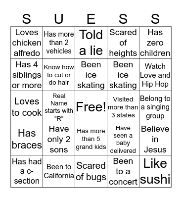 Dr. SUESS Human BINGO Card