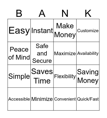 BENEFIT BANKO Bingo Card