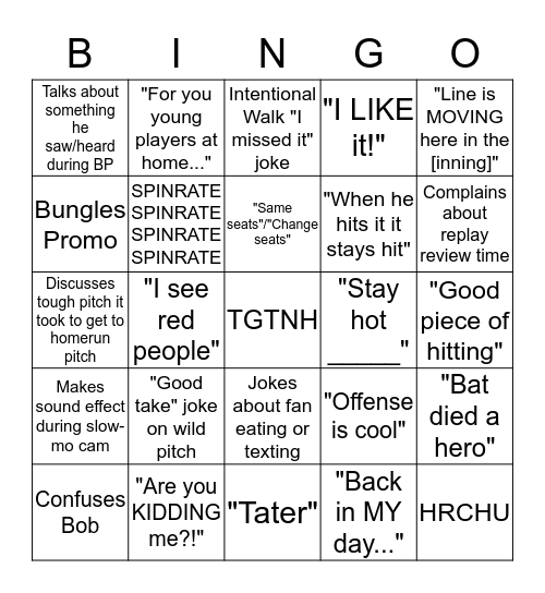 FP Bingo Card