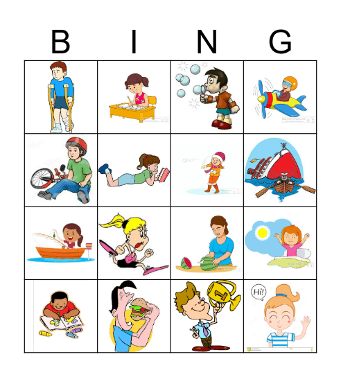 Functional Irregular Verbs Bingo Card