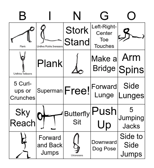 ACTION B-I-N-G-O Bingo Card