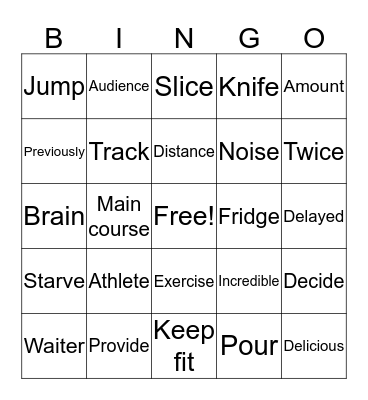New Interface vwo 1 vocab 5&6 Bingo Card