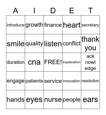 Communication Week Bingo Card