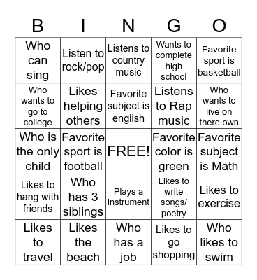 Beach Blanket Bingo  Bingo Card