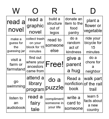 Build a Better World Bingo Card