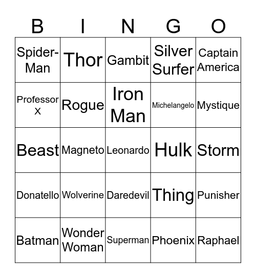 EAW BINGO Card