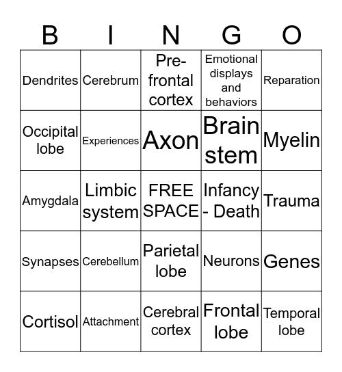 MFT Brain Bingo! Bingo Card