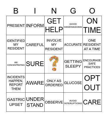 Medication Administration Bingo Card
