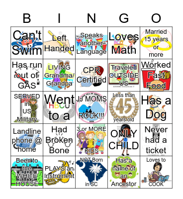 Jack & Jill BINGO Card