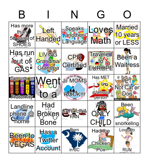 Jack & Jill BINGO Card