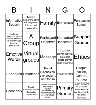 The Breakfast Club Bingo Card