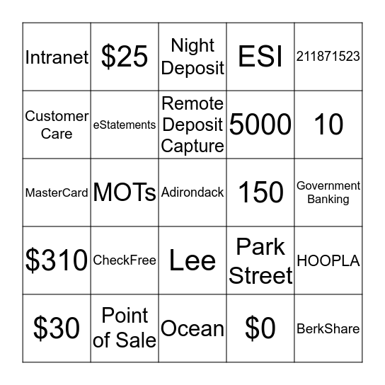 ACB BINGO! Bingo Card