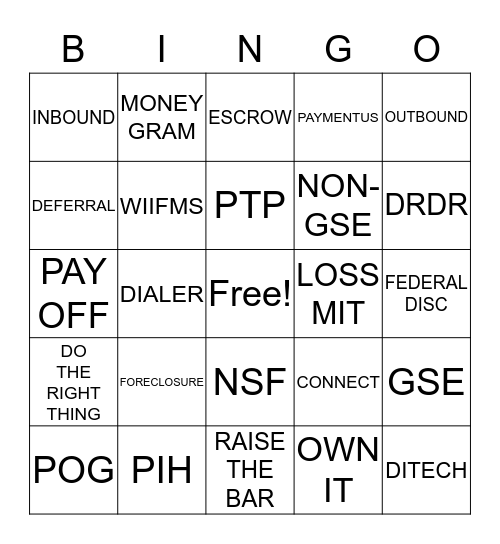 DITECH Bingo Card