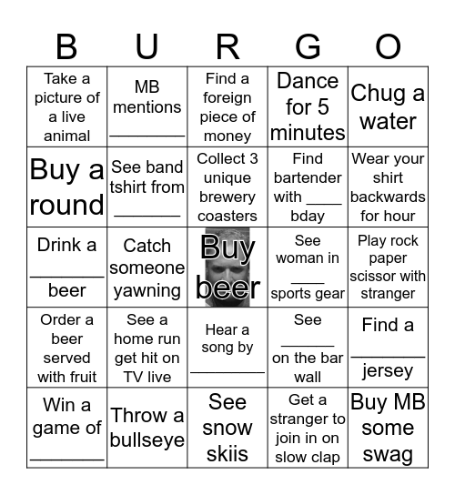 Burgo Bingo Card