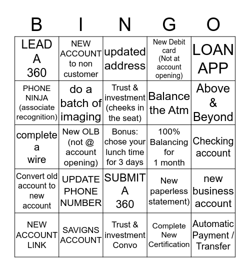 TYLER Bingo Card
