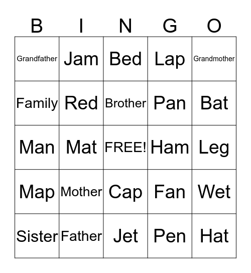 B1  Bingo Card