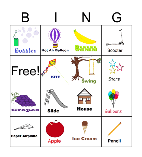 THINGS Bingo Card